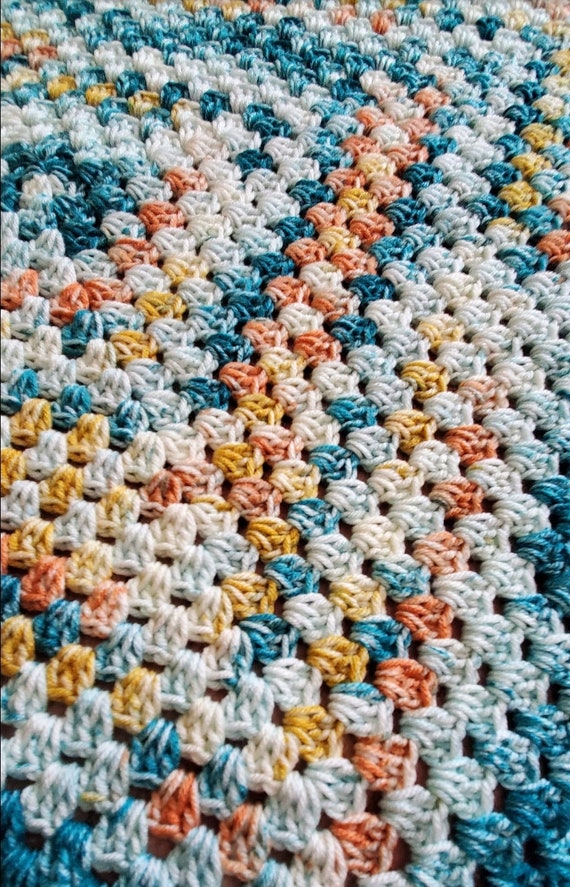 Blue Tie dye Style Crochet Baby Blanket Gender Neutral Blanket Granny Square handmade Baby Shower Gift newborn Photo Prop priority Ship Etsy Canada