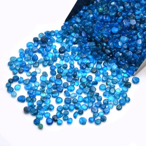 Glatte Apatit Trommelsteine, Apatit Trommelsteine für die Schmuckherstellung, lose Edelsteine, Apatit Edelstein Chips Perlen, 100 Stück, 3 mm-4 mm