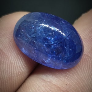 Cabochão de Tanzanita Para joias - Cabochões de Tanzanita de qualidade AAA - Cabochão de Tanzanita Natural - Pedra solta de Tanzanita - Cabochões de Tanzanita
