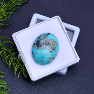 Gemma sciolta cabochon di forma ovale turchese naturale AAA, 29,30 CT, cabochon di design unico turchese naturale, 27x21x6 mm