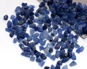 50 Pieces Natural Blue Sapphire Raw Rough Blue Sapphire Raw Stone, Semi Precious Gemstone Sapphire Rough Blue Sapphire 3-6 MM Raw, Gemstone,