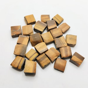25 pieces 7-10mm Tiger Eye Raw Stone - Golden Tigers Eye - Tigers Eye Rock - Tigers Eye Raw Crystal - Good for Protection – Healing Crystal