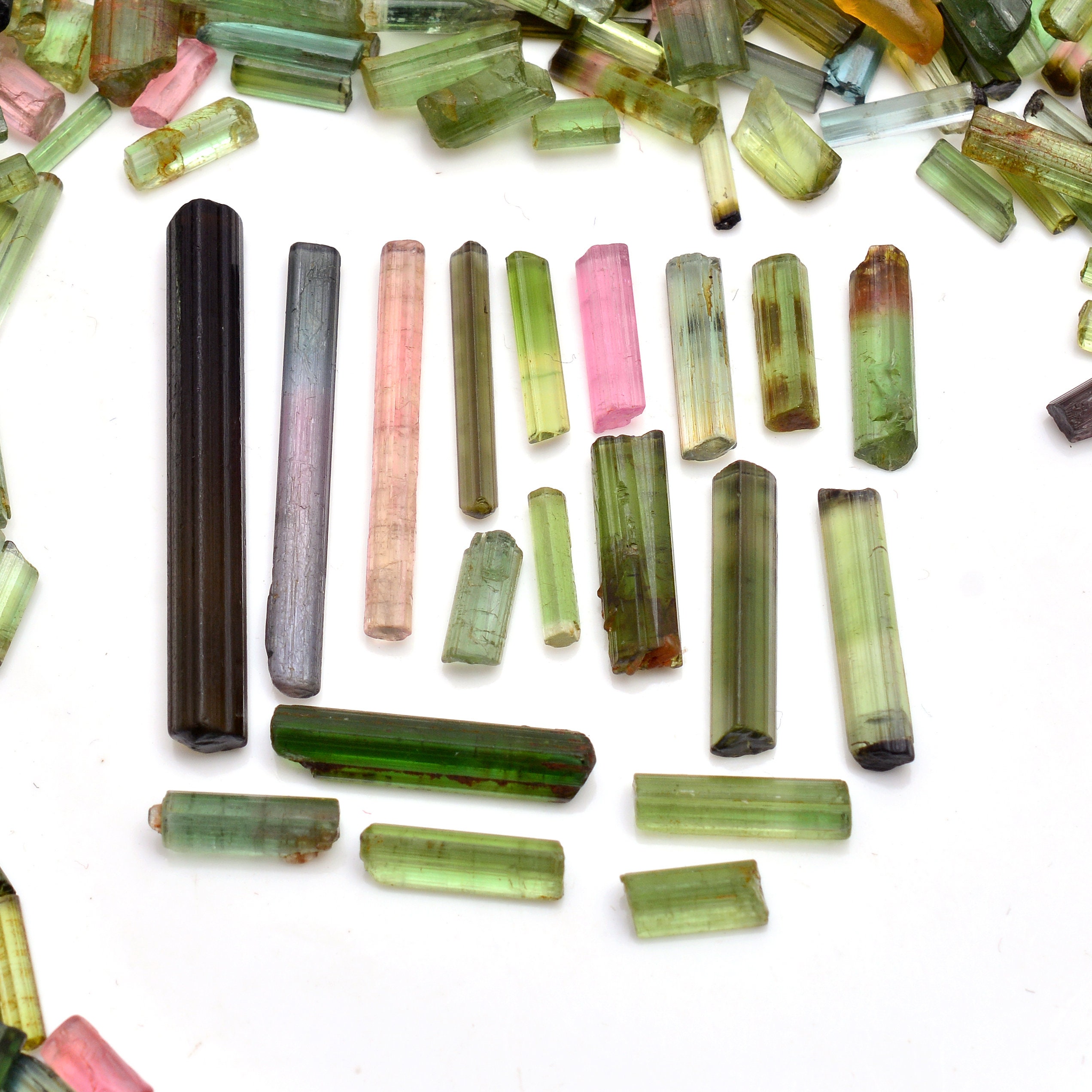 Tourmaline Sticks , Pencil Tourmaline Rough For Jewelry , Tourmaline Rough tube , Multi Color Long Tourmaline Stone For Making Jewelry Craft