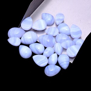 Natürliche Blaue Spitze Achat Cabochon Edelstein Achat Birne Cabochon kalibriert Edelsteine Lot Ohrring Anhänger und Schmuck machen, 12x8mm, 14x10mm