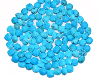 10 Pieces - AAA+ Chinese Blue Turquoise Briolettes - Howlite Turquoise Gemstones - Cut Stone Turquoise Gemstone -Turquoise Gemstone