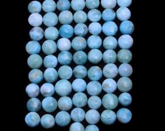 10 AAA larimar edelsteen cabochons | Ronde sieradenset van 5-9 mm met plaksteen