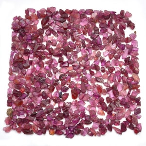 100 Pieces Genuine Rhodolite Raw Pink Colour Rhodolite Garnet Rough Clean Raw , Size - 2mm to 5mm, Good Quality Rough Birthstone.