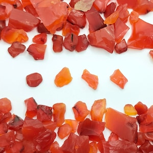 20 Piece Untreated Carnelian Raw 8-20 MM Raw, Natural Carnelian Gemstone, Healing Crystal Carnelian Raw, Carnelian Raw Orange Rough