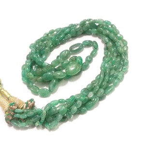 4 mm To 11 mm Plain Smooth Emerald Cabochon beads, Natural Emerald(Sapoota) Round beads 20&#39;&#39; Three Strand Around Beads One Strand-80