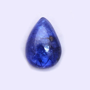 Cabochon di tanzanite - Realizzazione di gioielli Tanzanite - Qualità AAA+ - Cabochon di tanzanite naturale - Pietra sciolta di tanzanite - Cabochon di pera di tanzanite