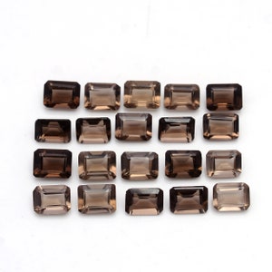 8x6 MM Top Quality Clean Natural Smoky Quartz Gemstone~ Faceted Baguette Smoky Quartz~ Smoky Quartz Loose Stone~ Smoky Quartz Cut Stone.