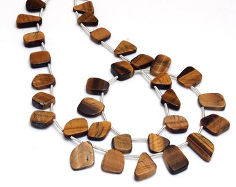 Perle di pietra preziosa occhio di tigre – Fette lucidate, creazione di gioielli