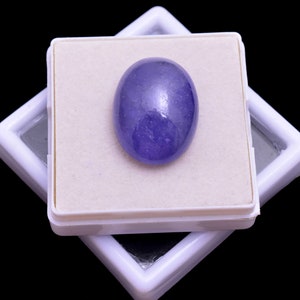 Großer Tansanit Cabochon 38cts, natürlicher Tansanit Cabochon für Anhänger, Tansanit für Schmuck, violett blauer Tansanit. 24x18x10mm