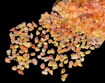 50 Natural Yellow Sapphire Rough Gemstones, Unpolished (4-6mm)