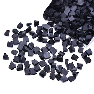 50 pcs 5-6mmBlack Onyx Raw Rough - Square Raw Black Onyx Chunk - Loose Flat Onyx Rough - Black Onyx Stone - Black Onyx Gemstone