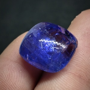 Cabujón de tanzanita - Piedra preciosa de joyería para anillos - Calidad AAA - Cabujón de tanzanita natural - Piedra suelta de tanzanita - Cabujones de tanzanita
