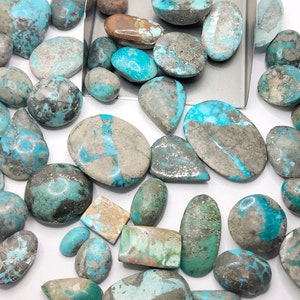Natural Blue Freeform Cloud Mountain Hubei Turquoise Cabochon/Chinese Gemstone cab