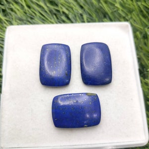 Cabochão retangular lápis-lazúli 20x14mm - lote atacado de formato retangular lápis-lazúli para fazer joias e coisas para uso com pingente