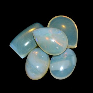 62.00 CT Forme de mélange de cabochon d'opale australienne blanche naturelle Cabochon d'opale australienne 100% naturelle Fabrication de bijoux Rare Stock! lot d'opale