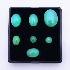 Lot de pierres précieuses de cabochon de chrysoprase naturelle, boucles d'oreilles bijoux mélange forme et lot de taille, pierre précieuse de chrysoprase verte boucle d'oreille bijoux pierre précieuse