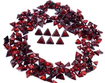 Garnet Trillion Faceted Cut Natural Garnet Deep Red Garnet For Making Jewelry Wholesale Gemstones Lot |  Matching Pair, January Birthstone
