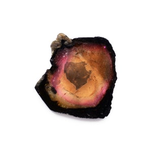 Fette di tormalina bicolore - Fette lucidate di tormalina anguria - Pietra preziosa sfusa - Fette di tormalina 4,45 CT, Pietra preziosa grezza multi tormalina