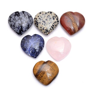Mix Gemstone Crystal Heart,Quartz Heart,Crystal Heart,Mini Heart,Crystal Jewelry,Mineral Specimen,Crystal Heal,Crystal Gifts 7 Chakra Hearts