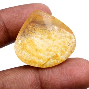 Erstklassige Qualität 100% natürliche Copal Bernstein Herzform Cabochon lose Edelstein für die Herstellung von Schmuck 19,55 CT, 26x28x12 mm