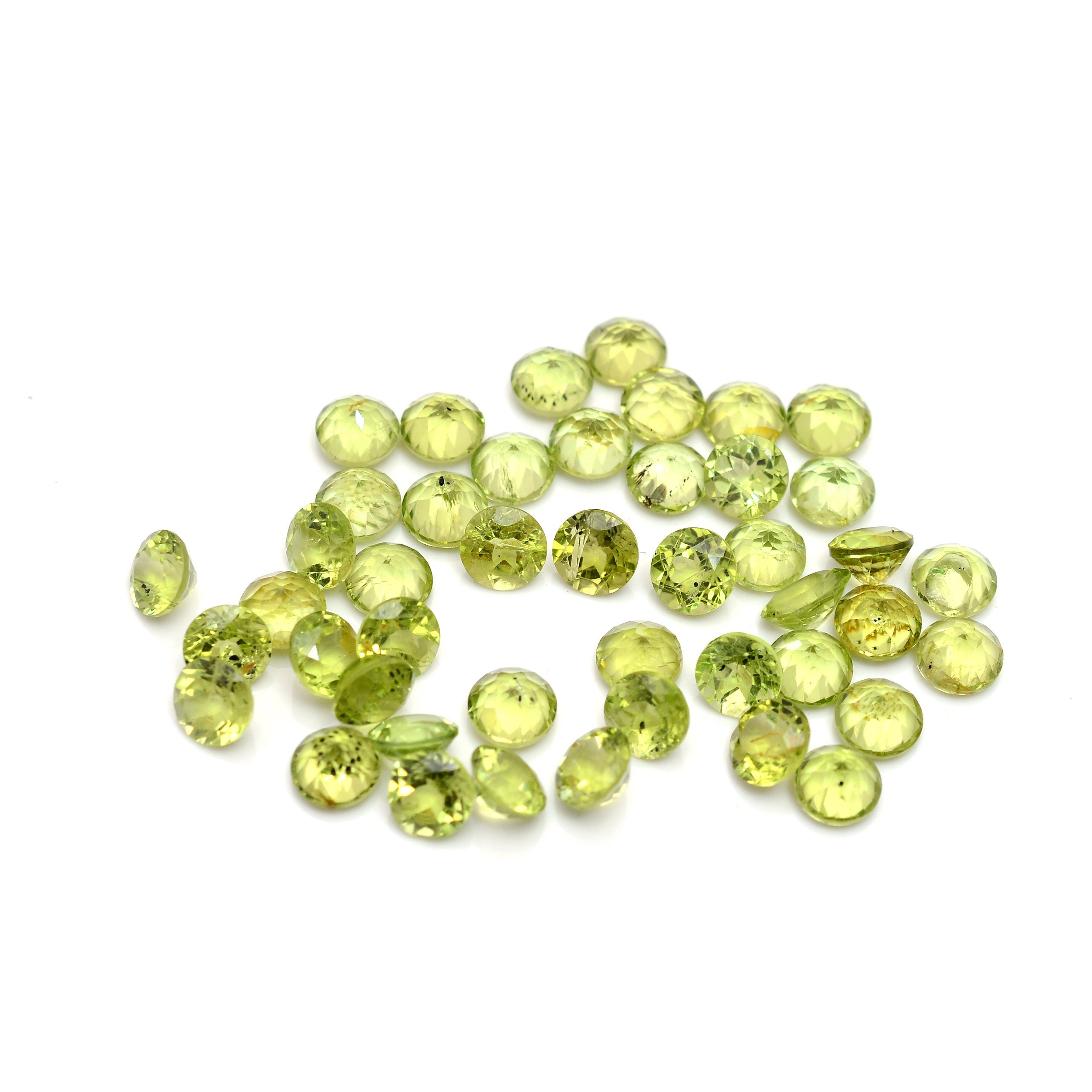 5mm AAA Quality Natural Peridot Round Loose Faceted Gemstone-Wholesale 100% Natural Gemstone Top Quality Gemstone Peridot Round lot