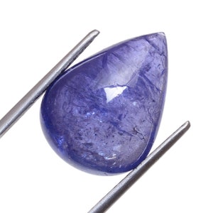 Tanzaniet cabochon edelsteen AAA-kwaliteit tanzaniet, peer en hart 20 x 14 mm, 17 x 12 mm, 12,8 x 8 mm, 20 x 22 mm Halfedelsteen cabochon tanzaniet