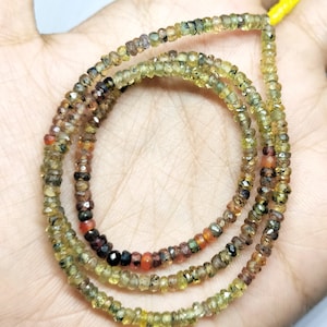 Multi Sapphire Faceted Rondelle Beads, Multi Tundra Sapphire Rondelle Beads, Natural Tundra Sapphire Faceted Bead, AAA+ Quality 3.5 mm Beads
