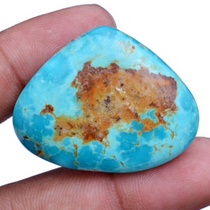 Pedra preciosa solta em formato de coração turquesa grau AAA, 80,50 CT, pedra turquesa para fazer joias, 31x39x8 mm, opção em lote