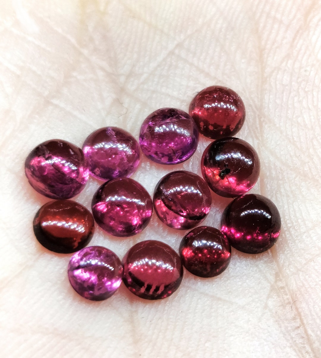 AAA Rhodolite Garnet Round Cabochon, 5mm, Natural Loose Gemstone - Etsy