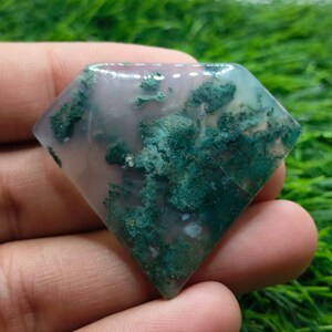 Cabochão de ágata musgo AAA para joias, presentes de aniversário, joias de pedra de aniversário, presente personalizado, presente de Natal, presente de noivado, Halloween