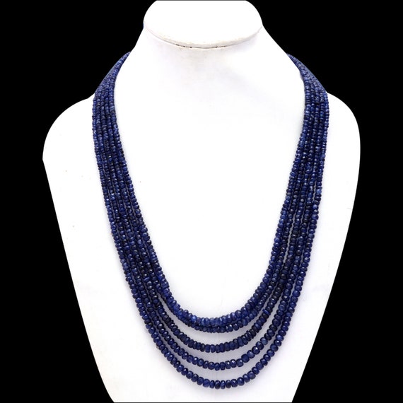 14 Inches Natural Untreated Blue Lapis Lazuli Drilled Beads Strand 365.00 Cts 