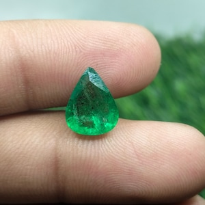 4.20 AAA natürliches Kissen sambischen Smaragd, 12x9x6mm Smaragd Kissenschliff, loser Kissenschliff, Kissen Smaragd, natürlicher Smaragd Edelstein