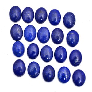 AAA+ Quality NATURAL lapis Lazuli Oval Shape Cabochon Loose Gemstone Jewelry making Supply 20 pcs all Pieces Size 15.5X12X5 MM #AB201