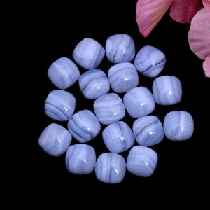 Azul laço ágata cabochão pedra preciosa ágata natural 12x12 forma quadrada polido lote de pedras preciosas calibradas para brinco pingente e fabricação de jóias