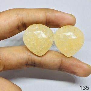 Genuine Yellow Aventurine Making Jewelry Natural Yellow Aventurine Gemstone/ Earring Pair Gemstone/ Semi Precious/ Loose Stone Rose Cut