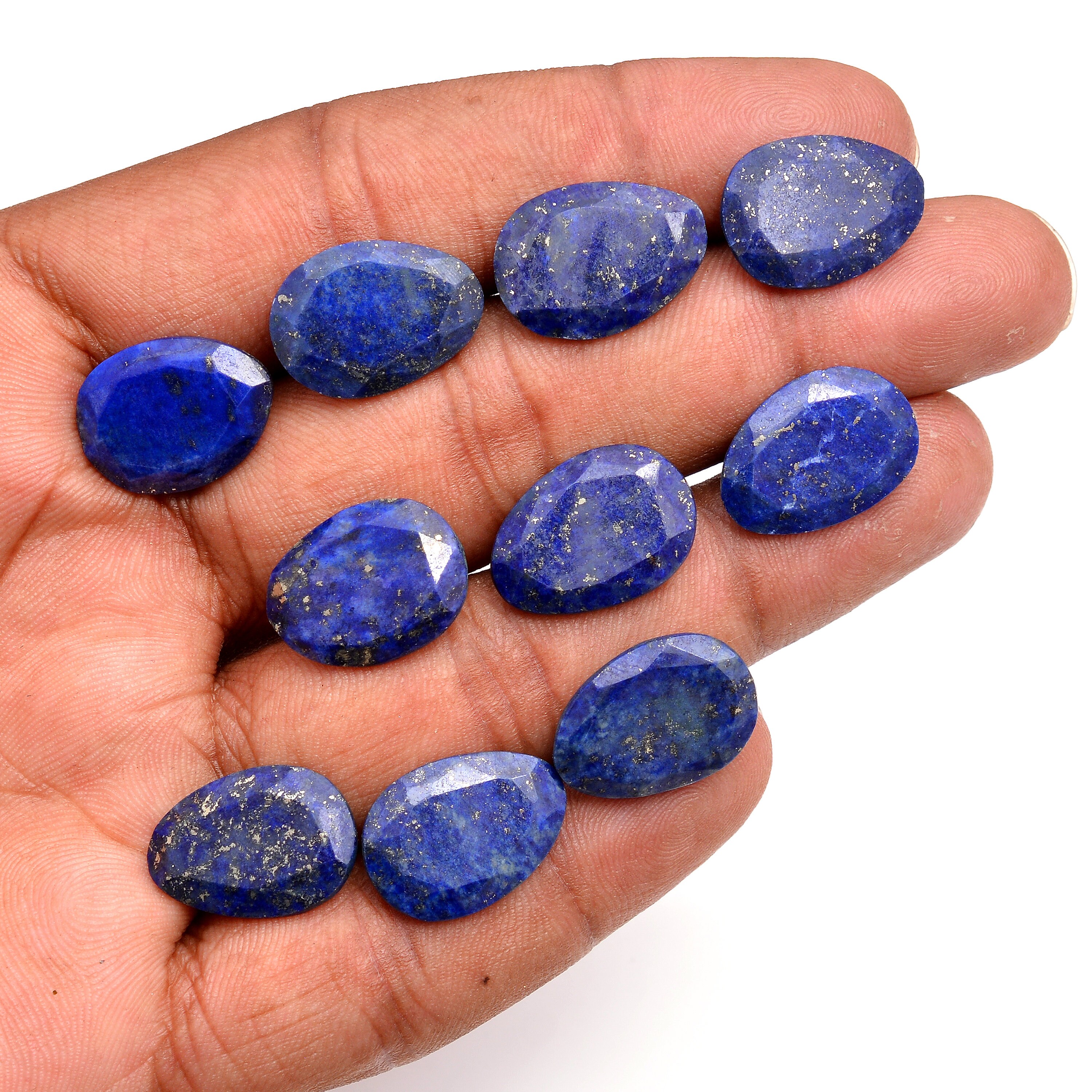 80.50 Cts Lapis Lazulli Oval Shape Faceted Loose Gemstone