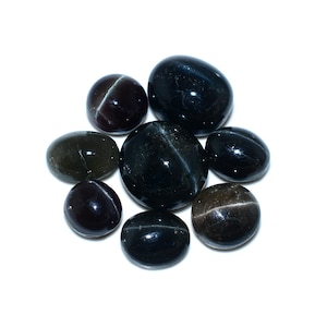8 stuks maansteen vuur zwarte kattenoog cabochon 8 stuks veel, topkwaliteit maansteen kattenoog, natuurlijke kattenoog cabochon edelsteen SALE, 79 kt