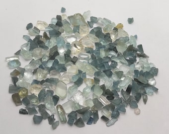 50 Pieces Raw Aquamarine, Natural Rough Gemstone (4-10 MM)