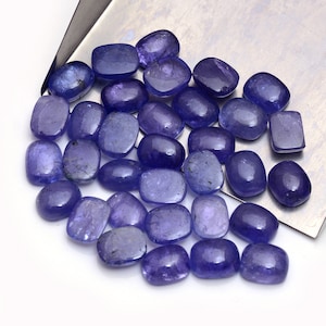 Tanzanita cabochão pedra preciosa 9x7mm azul natural tanzanita almofada cabochão lote solto pedra preciosa jóias fazendo cabochão tamanho calibrado