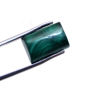 2,3,4,5,6 Stück 100% natürliche weiße Katzenauge, Malachit Plain Bleistift Flatback lose Edelstein, halbe Zylinder lose Edelstein, für Schmuck 15 x 10 mm