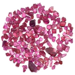 20 Pieces Genuine Rhodolite Raw Pink Colour Rhodolite Garnet Rough Clean Raw , Size - 4mm to 10mm, Good Quality Rough Birthstone.