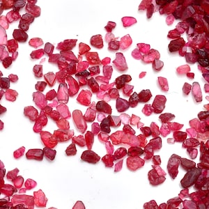 50pcs Red Spinel Rare crystal and rough stone from Burma Rare Raw Spinel Gemstone 2-5MM Gemstone Supply, Raw Spinel, Jewelry Making Stone