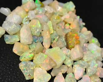 AAA Ethiopian Opal Rough, Multicolor Fire Opal Gemstone Lot