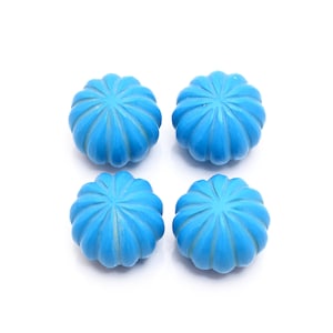 Howlite turquoise sculpture en forme de melon musqué pierres précieuses en vrac 1 pièce fournitures de fabrication de bijoux pour paire de boucles d'oreilles