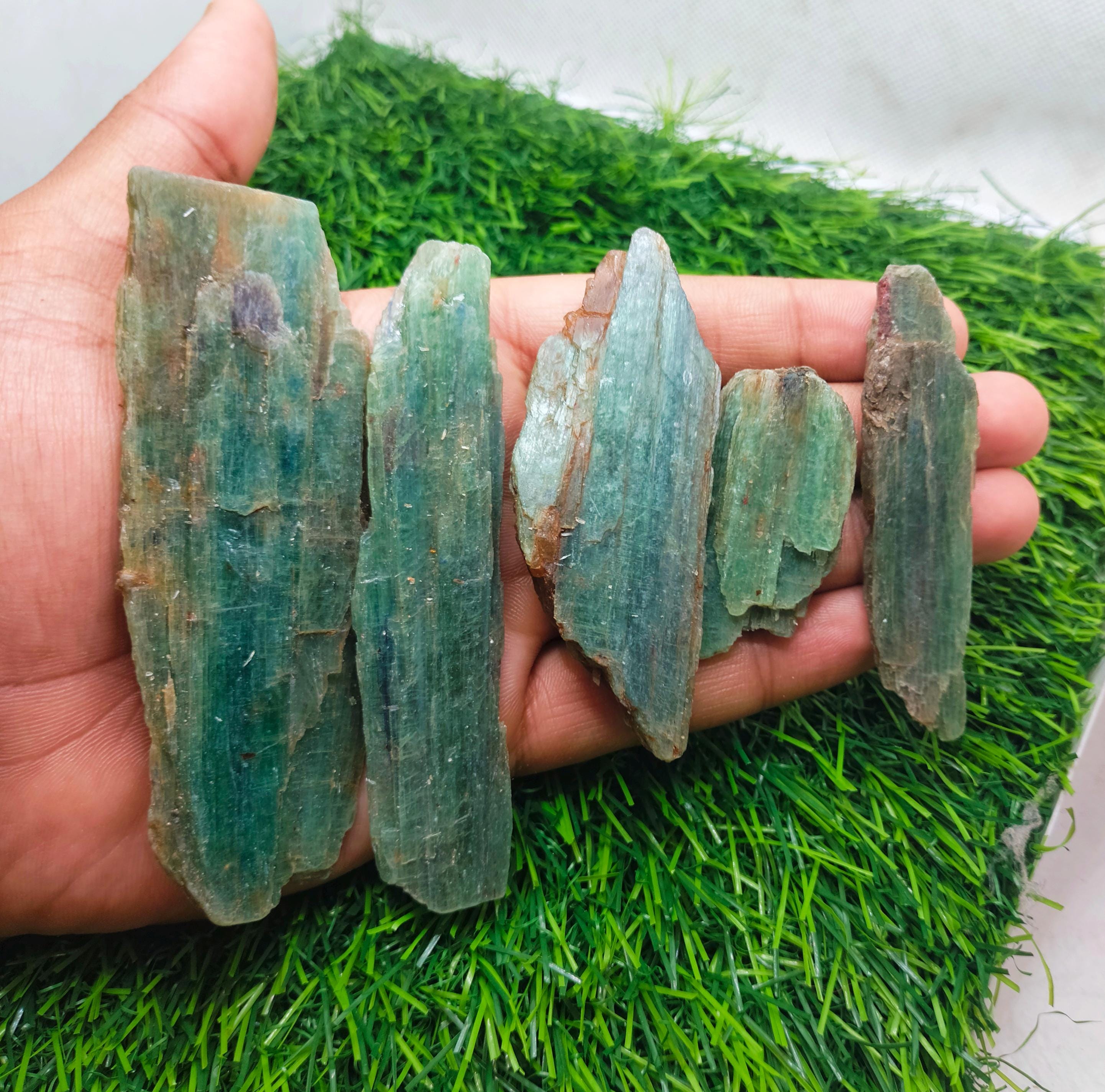 AAA Green Kyanite Blades | natural green kyanite, Big Size Green kyanite crystal Sticks, mineral specimen, green crystal