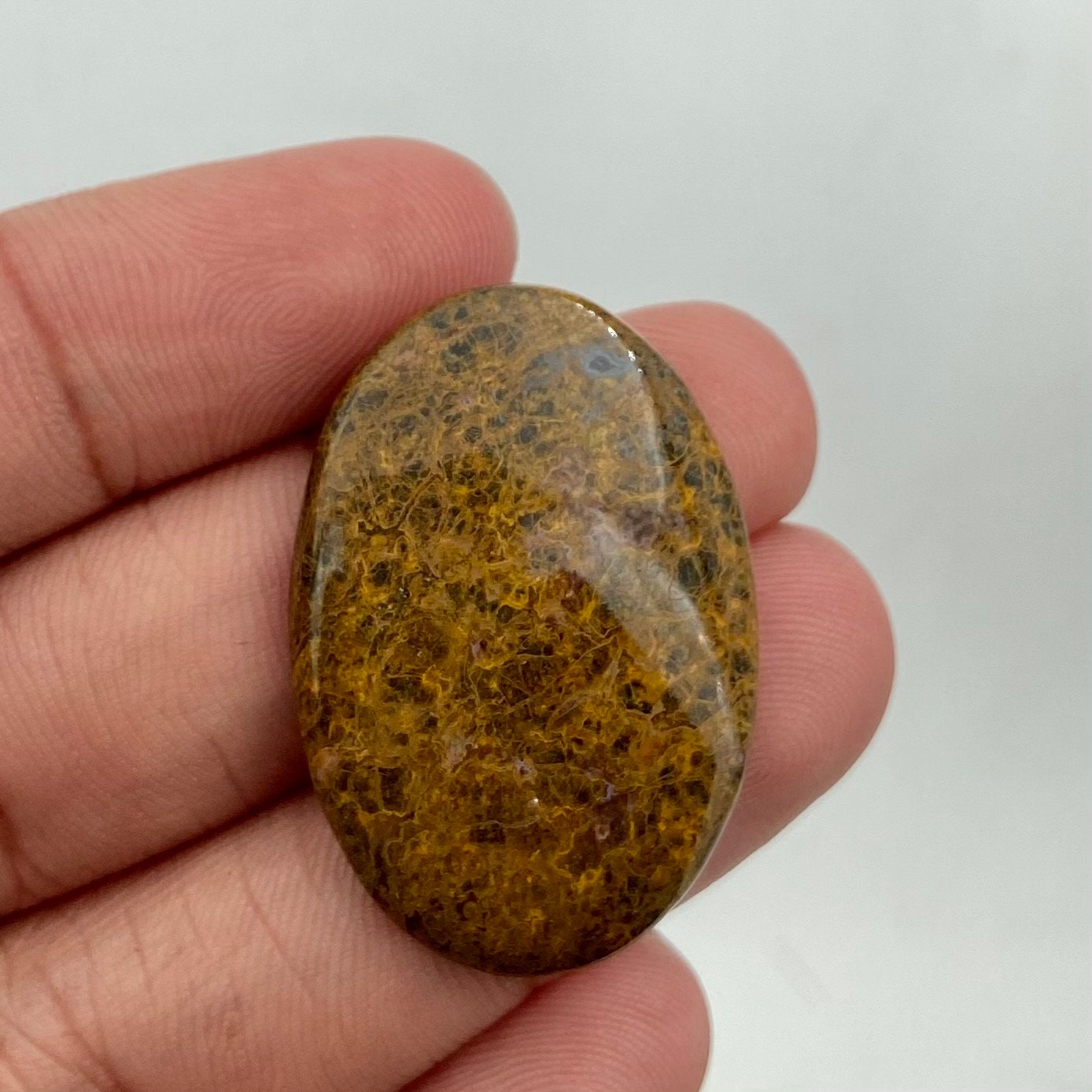 AAA Quality Natural Yellow Moss Agate Oval Cabochon Loose | Etsy